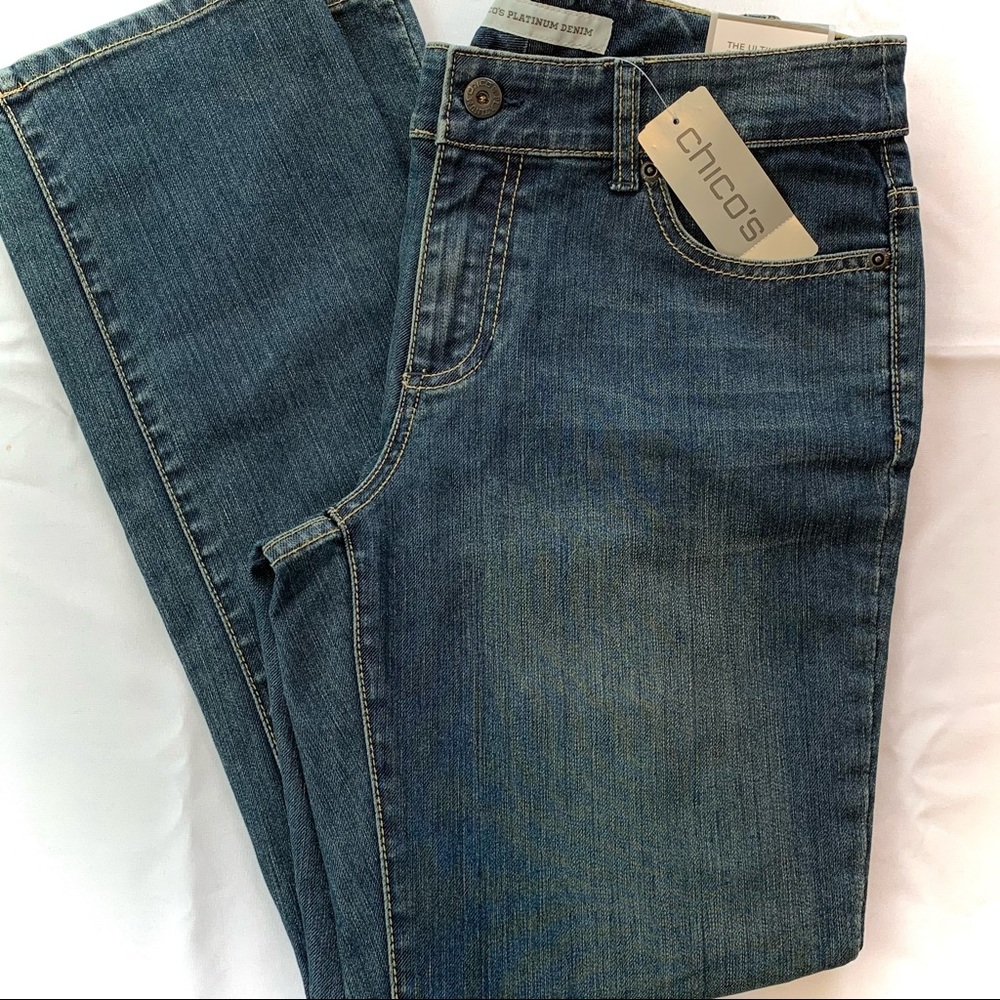 Ultimate Fit Platinum Denim slim leg 5-pocket jean